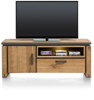 lowboard 150 cm - 1-deur + 1-lade + 1-niche (+ LED)