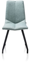 eetkamerstoel - zwart 4-poots - Lady grijs of mint
