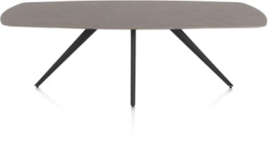eetkamertafel ovaal 240 x 110 cm. - 4-pootjes - rough off black