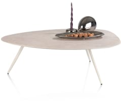salontafel 110 x 80 cm - 3 pootjes - crème