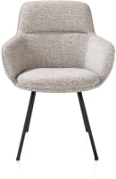 armstoel - 4-pootjes - rough off black - Bellini