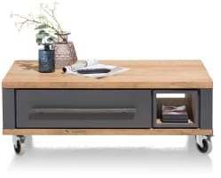 table basse 100 x 60 cm + 2-tiroirs + 1-niche