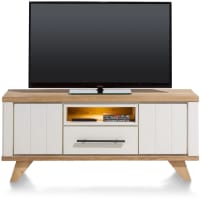 buffet bas 140 cm - 1-tiroir + 1-niche + 2-portes rabattantes (+ LED)