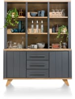 vaisselier 160 cm - 2-portes + 3-tiroirs + 9-niches