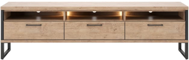 lowboard 190 cm - 3-laden + 3-niches (+ LED)