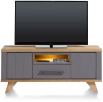 buffet bas 140 cm - 1-tiroir + 1-niche + 2-portes rabattantes (+ LED)