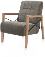 fauteuil avec accoudoir en bois vintage clay / white / black