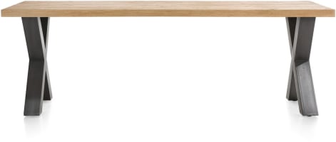 bords effet tronc d'arbre + X-forme pied metal