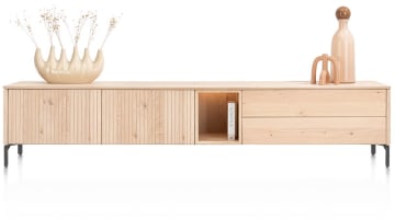 Tiefbrett 270 cm. - 2 türen + 2 schubladen + 1 nische