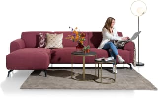 Longchair links - 3 zits arm rechts