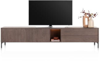 Lowboard 270 cm. - 2-deuren + 2-laden + 1-niche