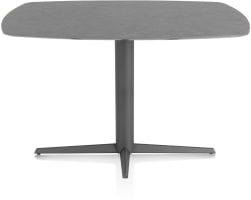 Tresentisch oval 150 x 105 cm. - zentraler fuß - graphit