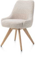 chaise - pivotante - chene naturel - confort ressorts - tissu Brioni