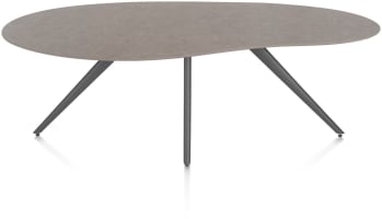 EETKAMERTAFEL ORGANISCH 210 X 120 CM. - 4-POOTJES - GRAPHIET