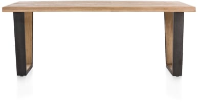 bords effet tronc d'arbre + V-forme pied metal / bois