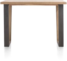 bords effet tronc d'arbre + V-forme pied metal / bois