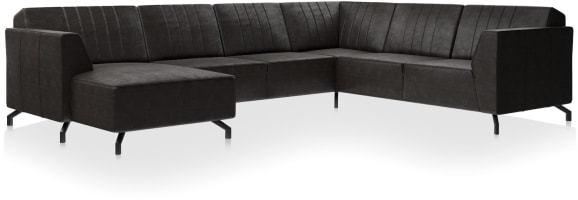 2 places sans accoudoir + meridienne gauche - partie d'angle - 2 places accoudoir droit