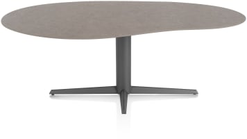 EETKAMERTAFEL ORGANISCH 210 X 120 CM. - CENTRALE POOT - GRAPHIET