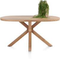 table 150 x 110 cm - ovale - pied bois central