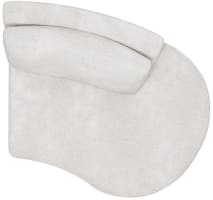 Petite ottomane arrondie droite