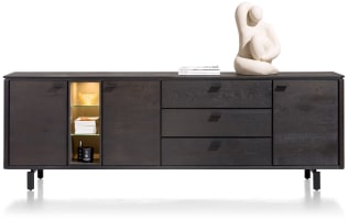 buffet 240 cm - 3-portes + 3-tiroirs + 3-niches