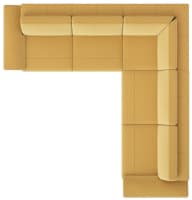 2,5 places accoudoir gauche - partie d'angle - 3 places accoudoir droit