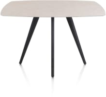 BARTAFEL OVAAL 150 X 105 CM. - 4-POOTJES - ROUGH OFF BLACK