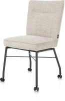 chaise - ressorts ensachés + roulettes + poignée - Vada crème