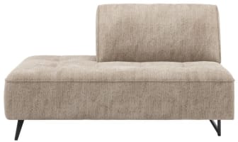 petite ottomane - dossier fixe - accoudoir gauche