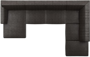 Meridienne gauche - 2,5 places sans accoudoir - partie d'angle - ottomane petite droite