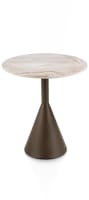 table d'appoint ronde 45 cm - steelbrown - plateau céramique