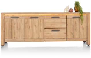dressoir 230 cm - 3-deuren + 2-laden (LED + dimmer)