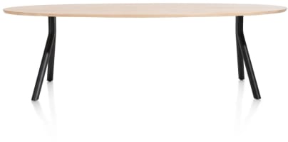 Tisch 250 x 110 cm. - Ellipse - Fusse an der seite