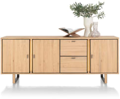 buffet 230 cm - 3-portes + 2-tiroirs (LED + variateur)