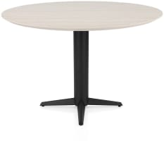 Stehtisch rund 150 cm. - hpl primo laminato leaf - zentrale zehe rau schwarz