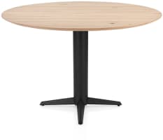 Stehtisch rund 150 cm. - oberseite aus eiche - mittelspitze rau schwarz