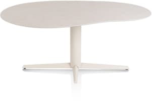 EETKAMERTAFEL ORGANISCH 180 X 120 CM. - CENTRALE POOT - CRÈME