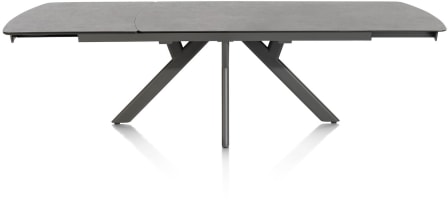 uitschuiftafel 200 (+ 80) x 100 cm - keramiek op glas