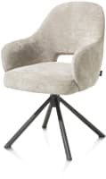 fauteuil - pied central tournable - gris (RAL 7022) - tissu Enzo