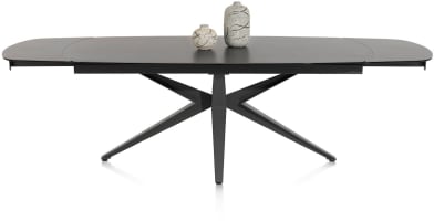 table a rallonge 200 x 100 cm (+ 2 x 40 cm.)