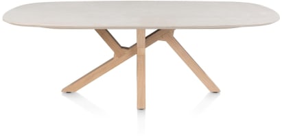 Table à manger 240 x 120 cm. - pieds en bois / plateau en céramique