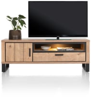 lowboard 150 cm - 1-deur + 1-lade + 1-niche (+ LED)