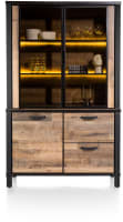 buffet 130 cm - 2-deuren + 2-glasdeuren (+ LED)
