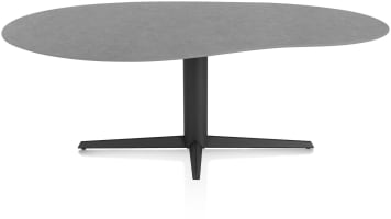 eetkamertafel organisch 210 x 120 cm. - centrale poot - rough off bl