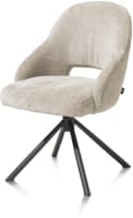 chaise - pied central tournable - gris (RAL 7022) - tissu Enzo