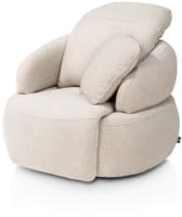 Homecinema draaifauteuil, stof cloudy,met relaxsysteem, verstelbare rug