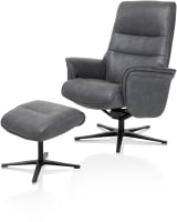relaxfauteuil (incl. poef) - stof Pala