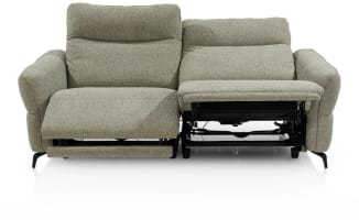 Canapé 3 places en tissu Sevilla olive avec fonction relax (2x 2 moteurs)