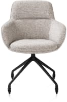 armstoel - wielen - rough off black - Bellini