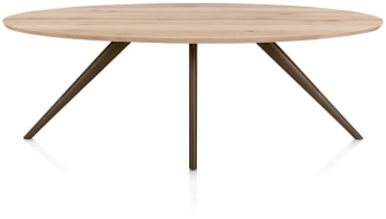 eetkamertafel 220 x 110 cm, ellips, 4 poot